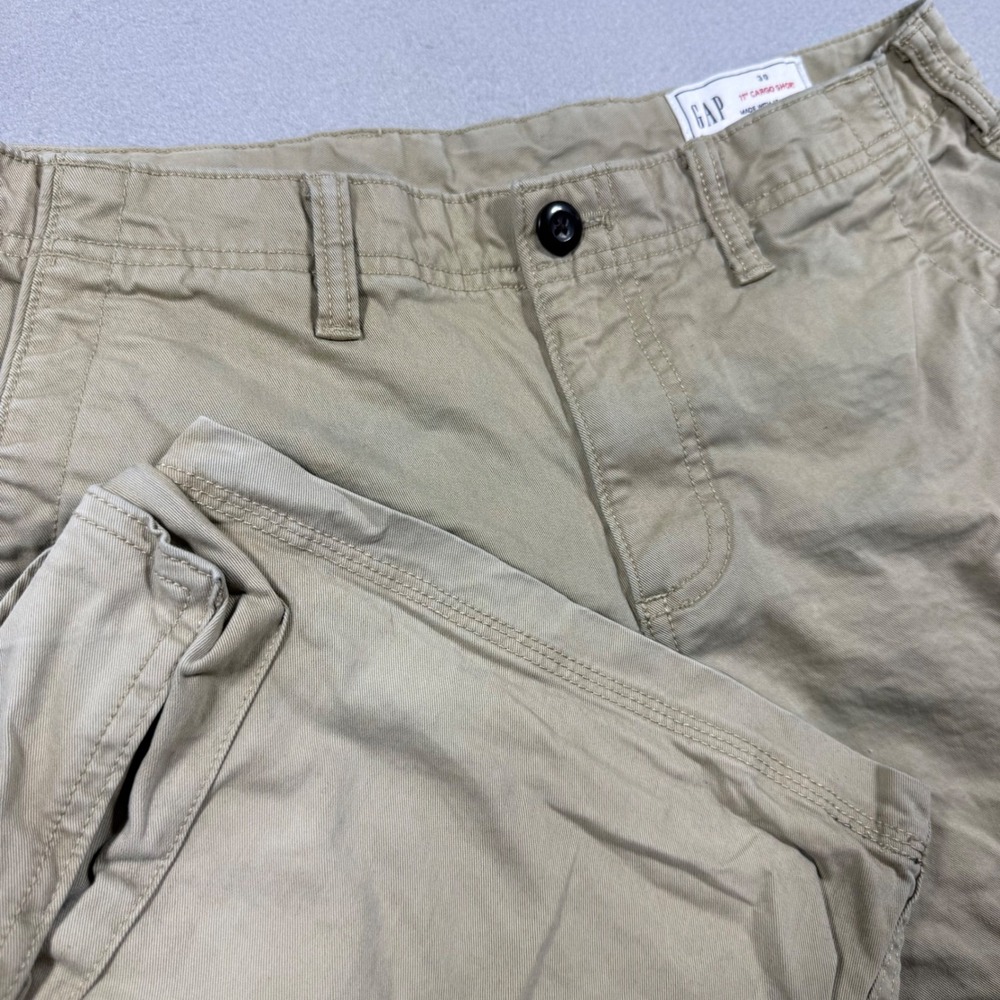 Gap Mens Khaki Tan Stretch Cotton Cargo Shorts Size 30 Utility Outdoor Casual